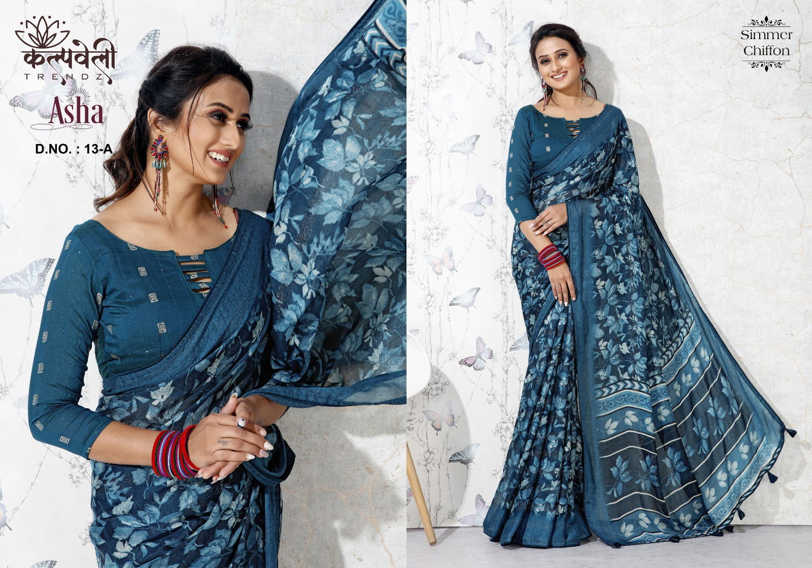 Asha 13 Printed Chiffon Daily Wear Sarees Catalog